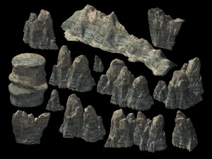 terrain-mountain-stone mountain 0741 3D Model