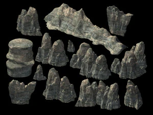 terrain-mountain-stone mountain 0741 3D Model