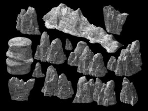 terrain-mountain-stone mountain 0741 3D Model