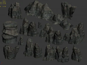 terrain-mountain-stone mountain 0741 3D Model