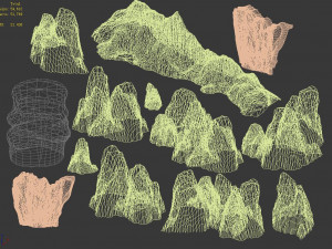 terrain-mountain-stone mountain 0741 3D Model