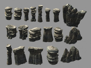 terrain-mountain-stone mountain 0767 3D Model