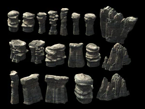 terrain-mountain-stone mountain 0767 3D Model