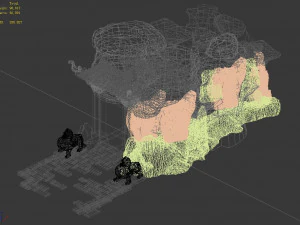 terrain-mountain-stone mountain-deep-gate 07 3D Model