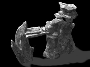 terrain-mountain-stone mountain-shimen 07 Modèle 3D