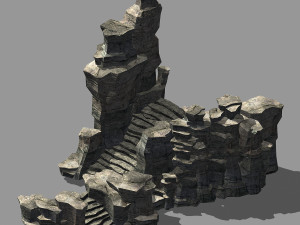 terrain-mountain-stone mountain-stone ladder 07 3D Model