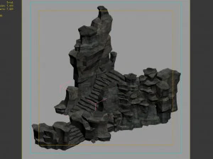 terrain-mountain-stone mountain-stone ladder 07 3D Model