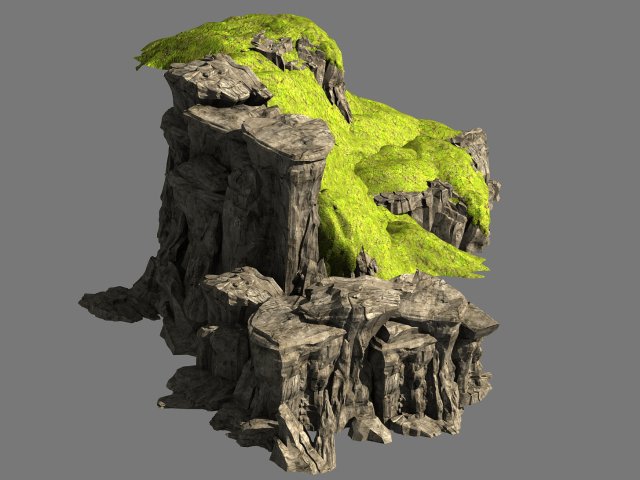 terrain-mountain-stone-vegetation 32 3D Model .c4d .max .obj .3ds .fbx .stl .blend 