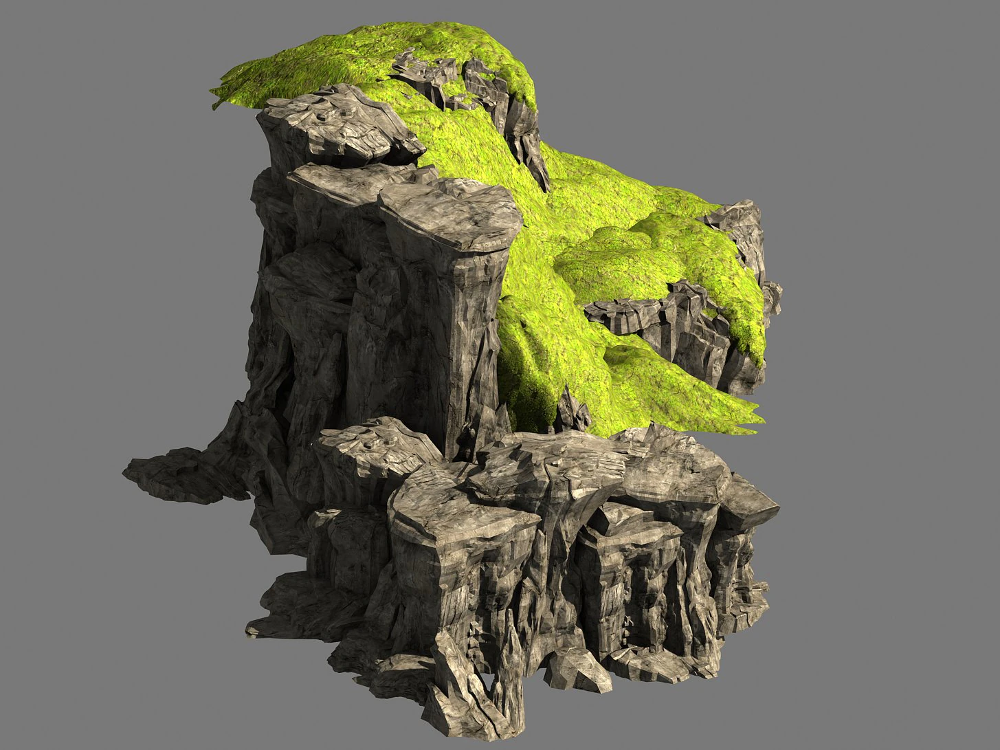 terrain-mountain-stone-vegetation 32 3D Model .c4d .max .obj .3ds .fbx .stl .blend 