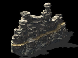 terrain-plank road-wooden bridge 32 3D Model