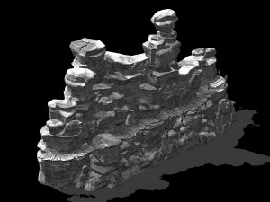terrain-plank road-wooden bridge 32 3D Model