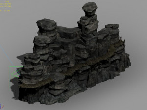 terrain-plank road-wooden bridge 32 3D Model