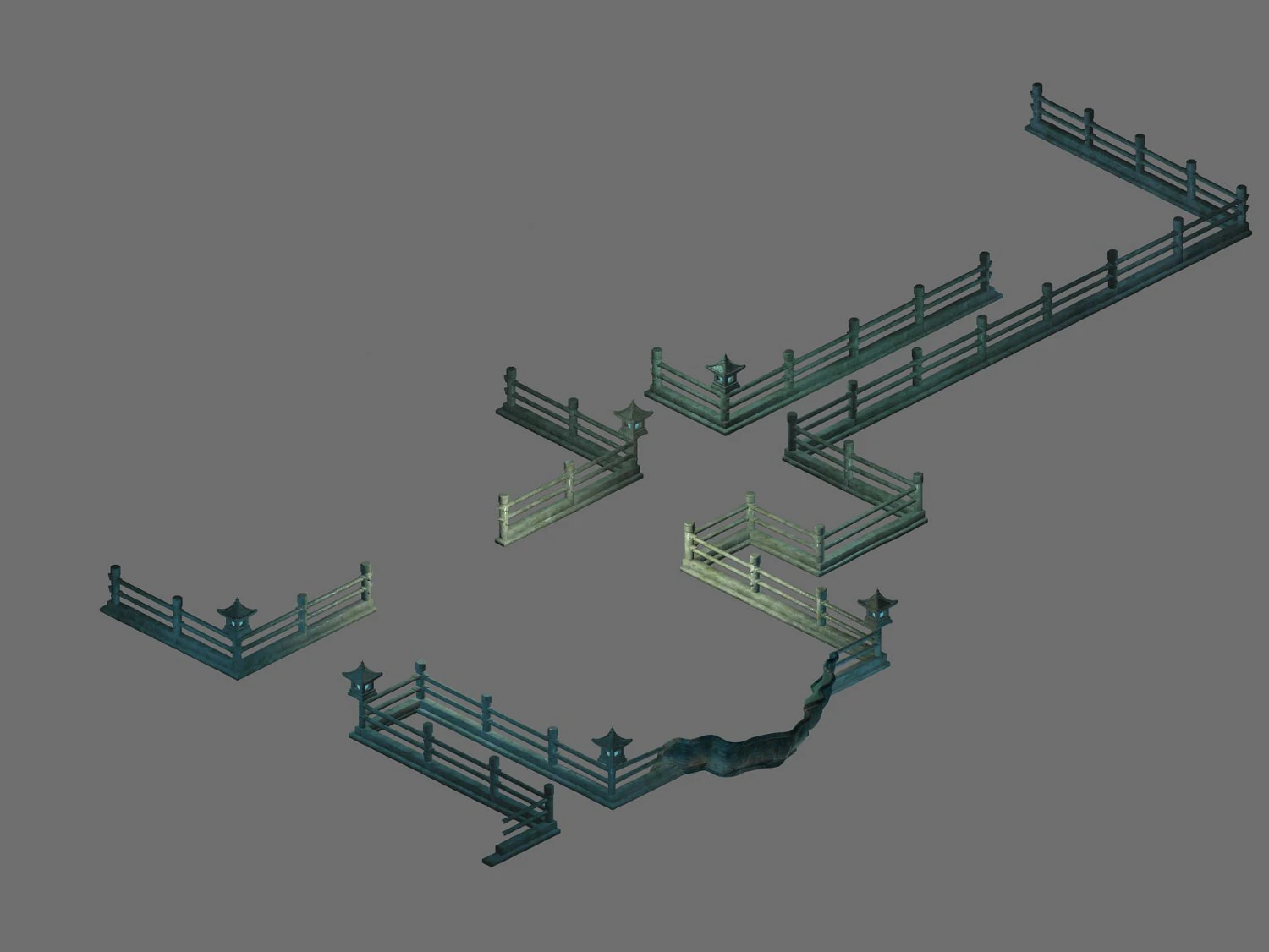 terrain-corridor-stone-railing 28 3D Model .c4d .max .obj .3ds .fbx .stl .blend