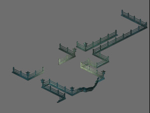terrain-corridor-stone-railing 28 3D Model