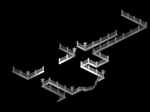 terrain-corridor-stone-railing 28 3D Model
