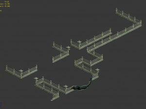 terrain-corridor-stone-railing 28 3D Model