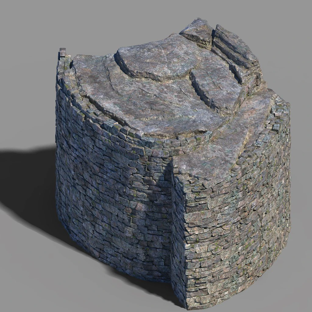 emei-stone-mountain-stone wall 3D Model .c4d .max .obj .3ds .fbx .stl .blend 