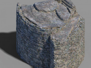emei-stone-mountain-stone wall 3D Model