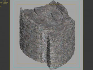 emei-stone-mountain-stone wall 3D Model