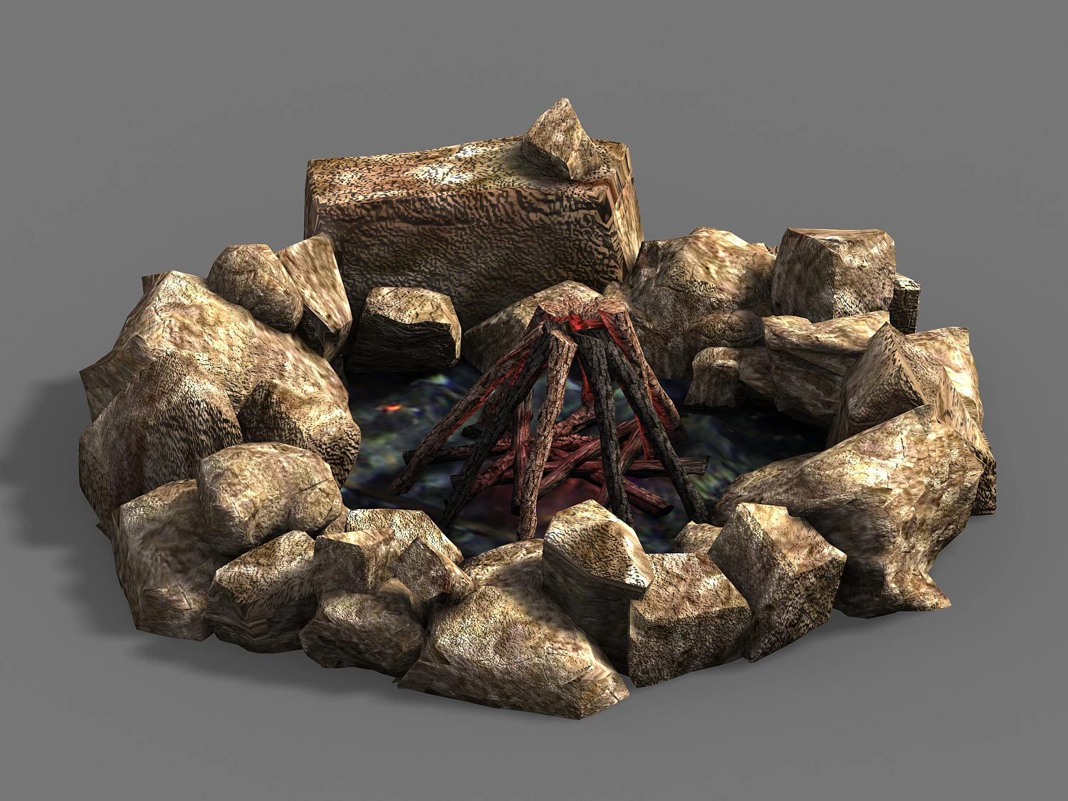 bonfire-pastoral 21 3D Model .c4d .max .obj .3ds .fbx .stl .blend