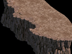 hongri taoist temple-dark terrain 01 Model 3D
