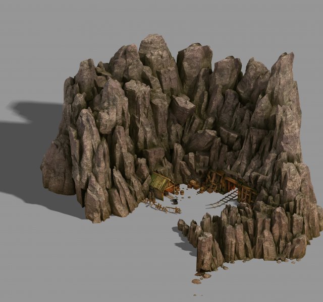 hongri taoist temple-mine 3D Model .c4d .max .obj .3ds .fbx .stl .blend