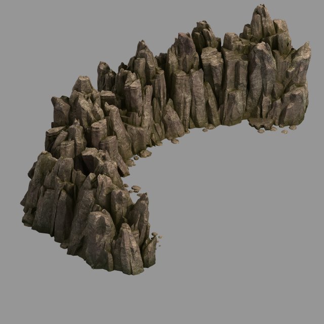 hongri taoist temple-mountain 03 3D Model .c4d .max .obj .3ds .fbx .stl .blend 