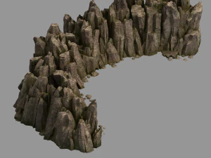 hongri taoist temple-mountain 03 3D Model