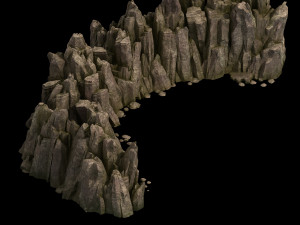 hongri taoist temple-mountain 03 3D Model