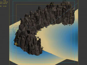 hongri taoist temple-mountain 03 3D Model