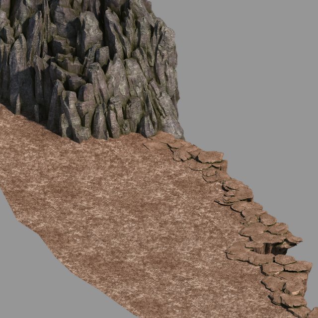hongri taoist temple-mountain topography 3D Model .c4d .max .obj .3ds .fbx .stl .blend 