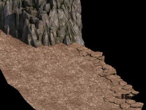 hongri taoist temple-mountain topography 3D Model