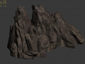 hongri taoist temple-stone 01 Model 3D