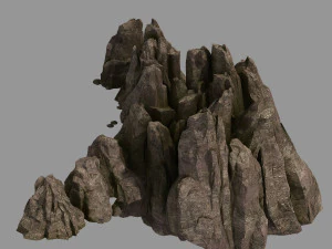 hongri taoistyczny kamień świątynny 02 Model 3D