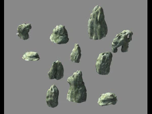 granit-małe kamienie 12 Model 3D