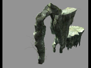 huaguo mountain-side wall-rocks-flame 2 Modèle 3D