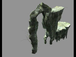 pared-rocas-llama de la ladera de la monta&ntilde;a huaguo 2 Modelo 3D