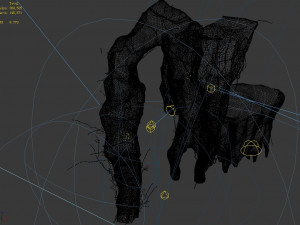 huaguo mountain-side wall-rocks-flame 2 Model 3D