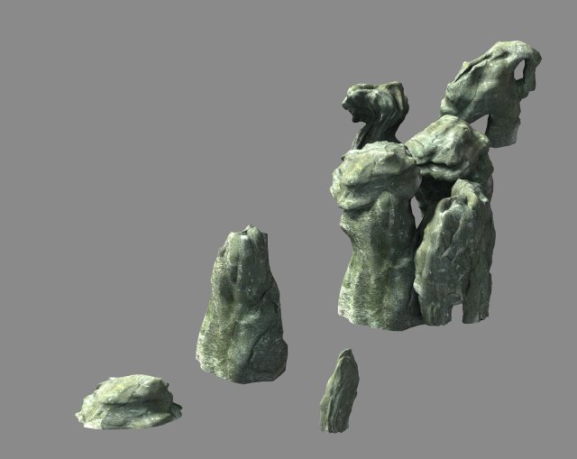 huaguoshan-landscape stone 23 Model 3D .c4d .max .obj .3ds .fbx .stl .blend 