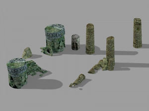 huaguoshan camp-pillars 3D 模型
