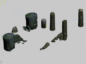 huaguoshan camp-pillars Modèle 3D