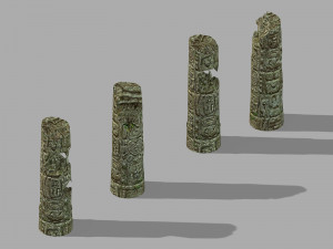 huaguoshan camp-pillar 02 3D Model