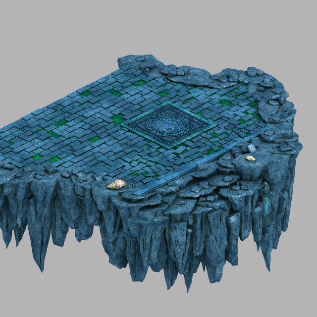 jiuyou sea area-terrain 01 3D 模型 .c4d .max .obj .3ds .fbx .stl .blend