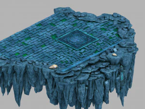 jiuyou &aacute;rea mar&iacute;tima-terreno 01 Modelo 3D