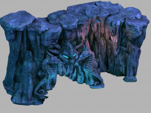 jiuyou sea area-seahorse statue cave 3D Model