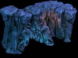 jiuyou sea area-seahorse statue cave Modello 3D