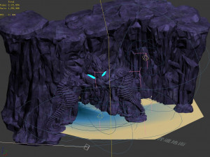 jiuyou sea area-seahorse statue cave Modello 3D