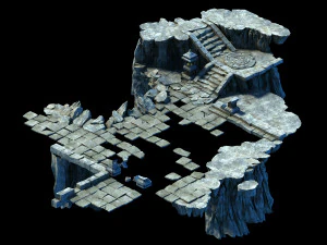 梅花渓谷面 3Dモデル