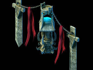 baihua valley-great sword and incense burner 3D Model