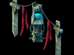 baihua valley-great sword and incense burner 3D Model